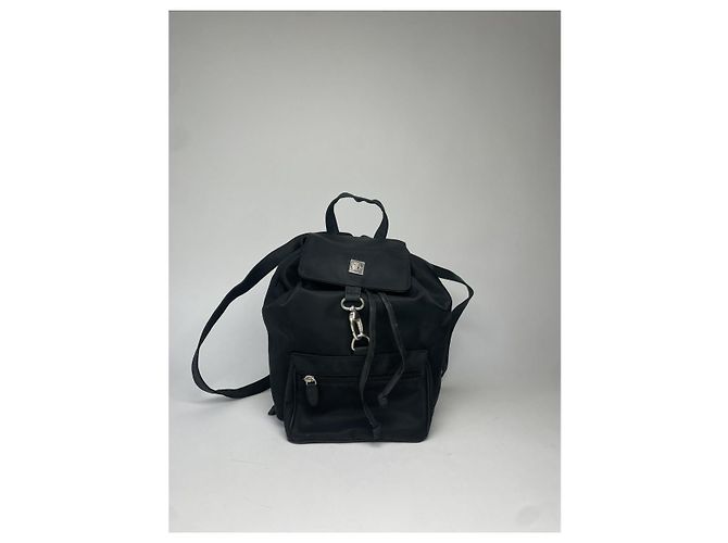 Schwarzer Leder-Rucksack von Gianni Versace - Ansicht 2
