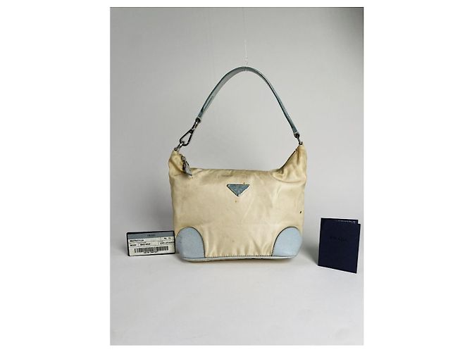 Bolsa de mão de poliéster azul Prada Re-Edition 2005 com zíper - vista 2