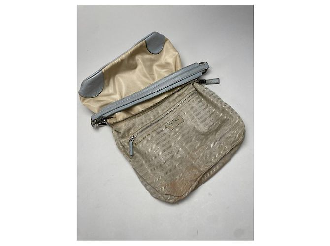 Bolsa de mão de poliéster azul Prada Re-Edition 2005 com zíper - vista 3