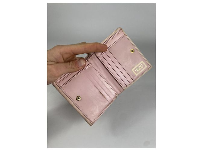 Borsa piccola in pelle rosa Versace - vista 3