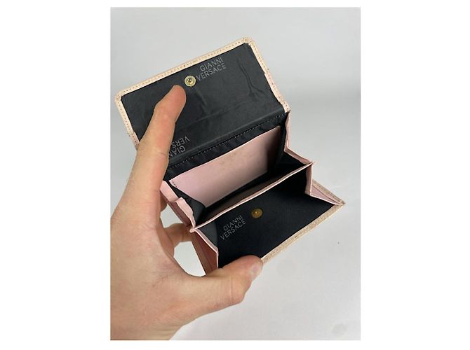 Borsa piccola in pelle rosa Versace - vista 5