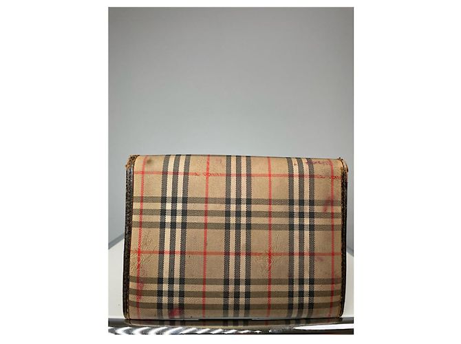 Clutch in cotone beige Burberry - vista 2