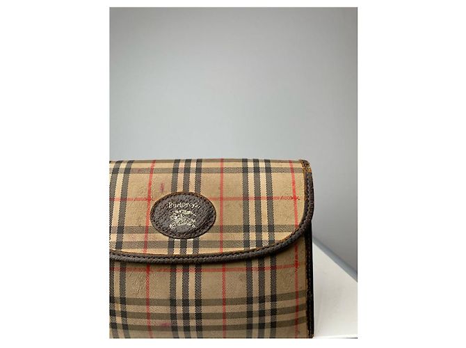 Clutch in cotone beige Burberry - vista 3