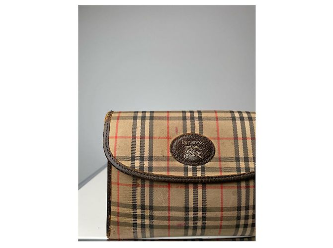 Clutch in cotone beige Burberry - vista 4