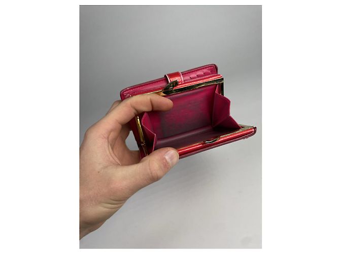 Carteira de couro vermelho Louis Vuitton Metis - vista 5
