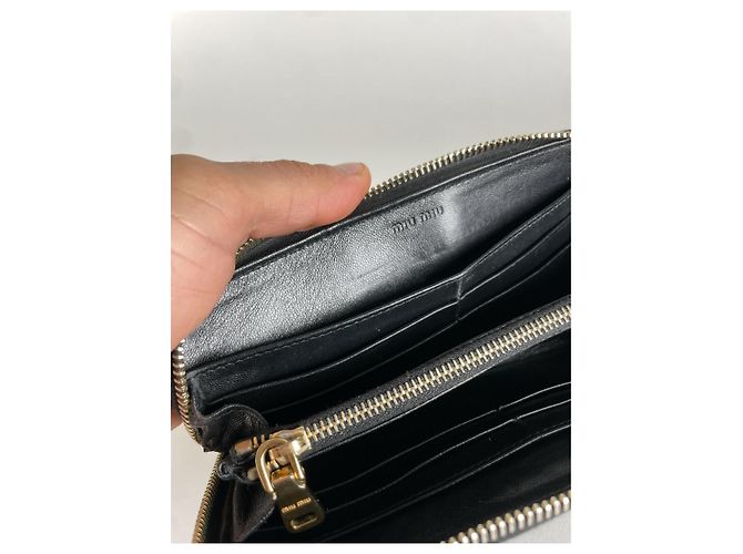 Cartera de cuero patentado negro Miu Miu - vista 4