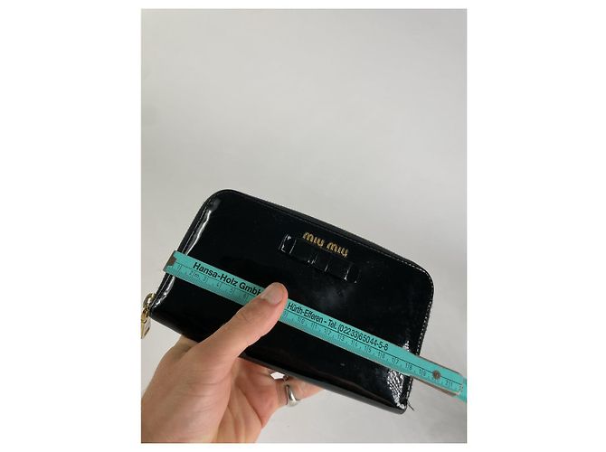 Cartera de cuero patentado negro Miu Miu - vista 5