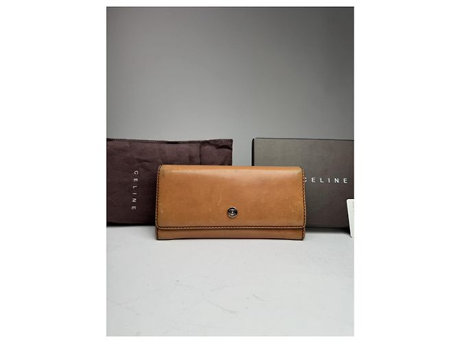 Céline Cartera de cuero marrón Celine Triomphe Castaño - vista 2