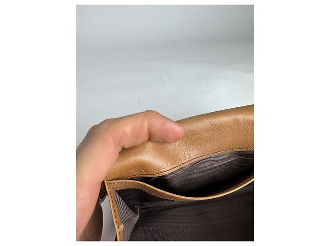 Céline Cartera de cuero marrón Celine Triomphe Castaño - vista 5