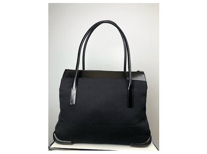 Borsa a mano in plastica nera Prada Esplanade - vista 5