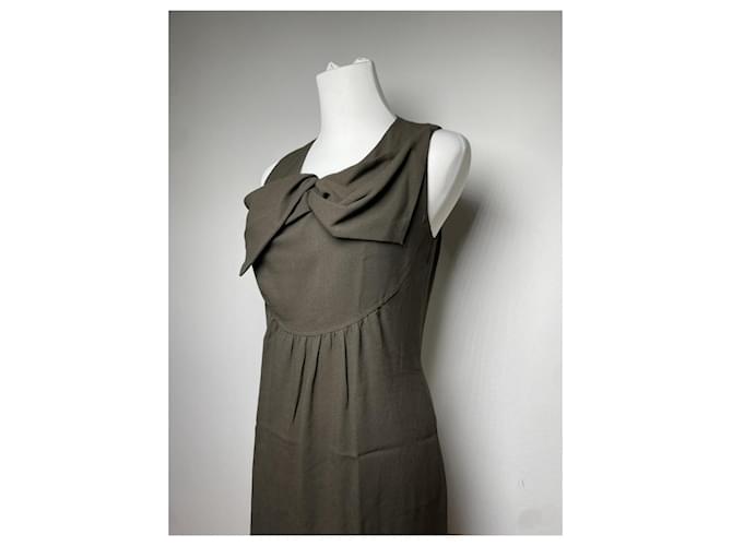 Givenchy Khaki Seidenkleid - Ansicht 2