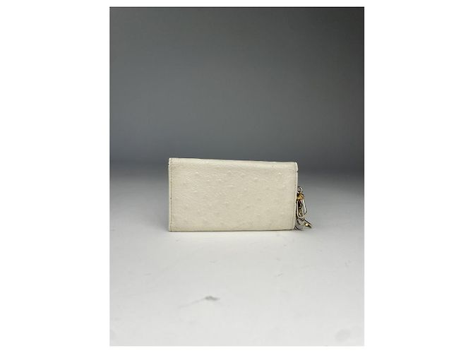 Borsa in struzzo bianca Gianni Versace Bianco - vista 2