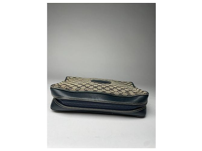 Céline Clutch Vintage in Pelle Nera Celine Triomphe Nero - vista 5