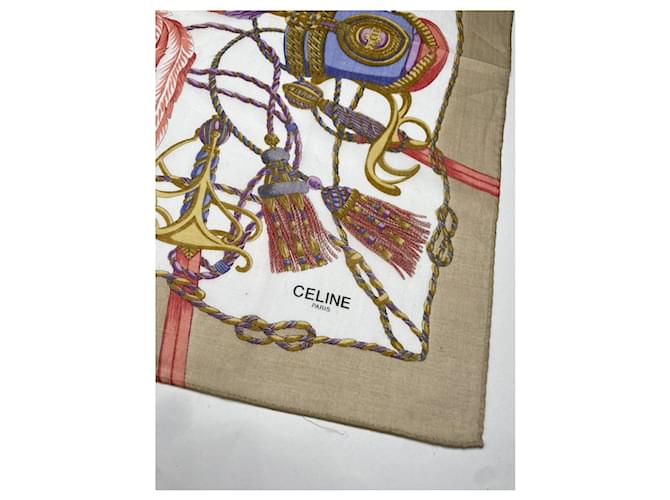 Edge Céline Fazzoletto di seta Celine Brown Marrone - vista 2