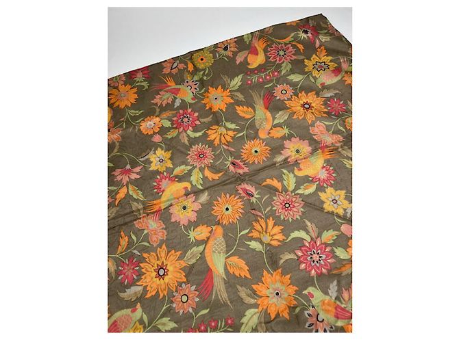 Autre Marque Unsignierte mehrfarbige Baumwollschal Mehrfarben - Ansicht 3