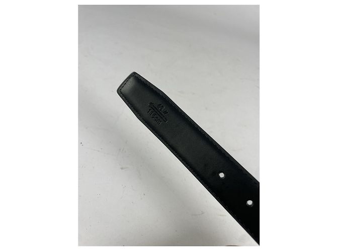 Alfred Dunhill schwarze Leder-Gürtel - Ansicht 5