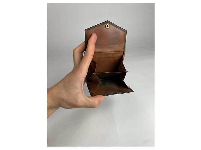Billetera de cuero marrón Joséphine de Louis Vuitton Castaño - vista 3