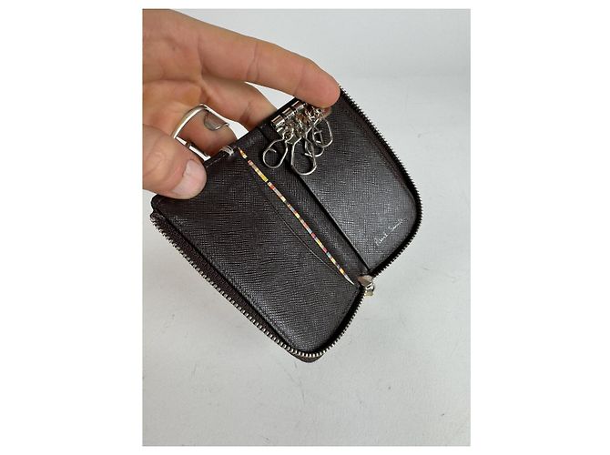 Borsa in pelle marrone Paul Smith - vista 5