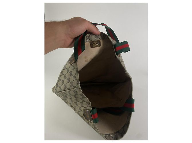 Borsa a mano in pelle grigia Gucci Ophidia Grigio - vista 2