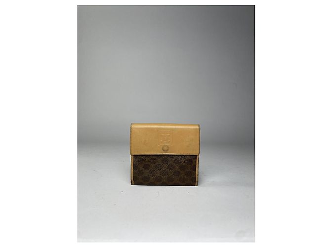 Céline Cartera de cuero marrón Celine Triomphe Castaño - vista 2