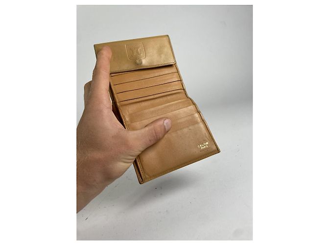 Céline Cartera de cuero marrón Celine Triomphe Castaño - vista 3