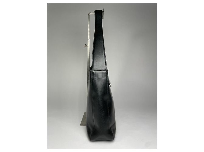 Borsa a tracolla in pelle nera Valentino Garavani Rockstud Hobo Nero - vista 4