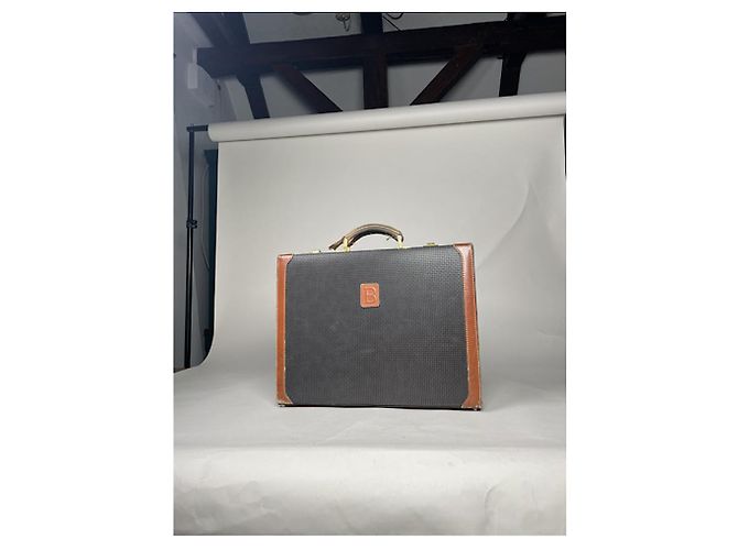 Borsa da viaggio in pelle nera Bally Nero - vista 2