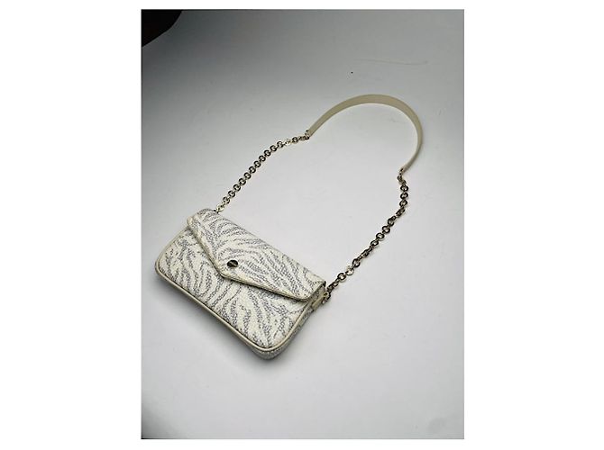 Autre Marque Borsa a mano in pelle bianca BORBONESE Bianco - vista 4