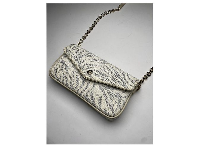 Autre Marque Borsa a mano in pelle bianca BORBONESE Bianco - vista 5