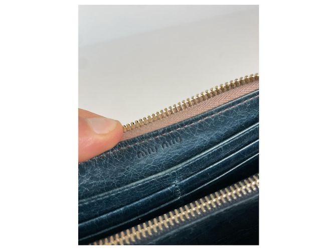 Miu Miu Beiger Leder Geldbeutel - Ansicht 4