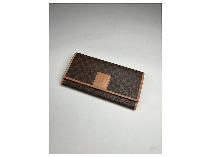 Céline Cartera de cuero marrón Celine Triomphe Castaño - vista 2