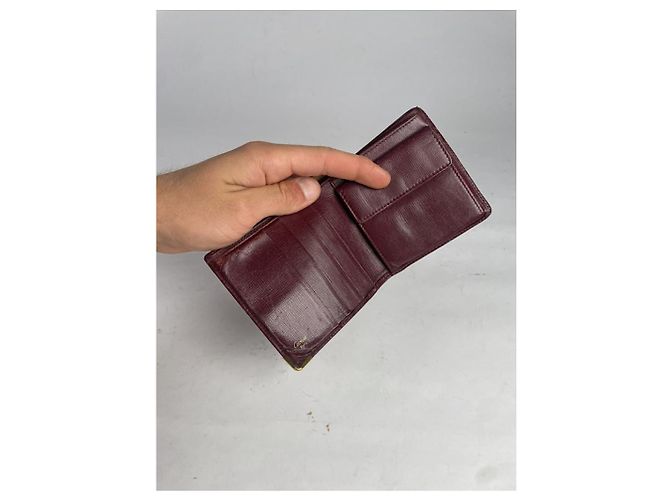 Borsa in pelle bordeaux Cartier Bordò - vista 4