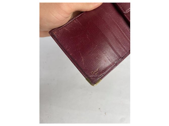 Borsa in pelle bordeaux Cartier Bordò - vista 5