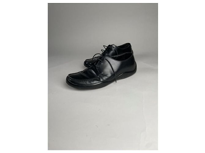 Prada Collision 19LR schwarze Lackleder-Sneaker - Ansicht 3