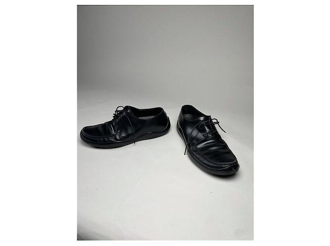 Prada Collision 19LR schwarze Lackleder-Sneaker - Ansicht 4