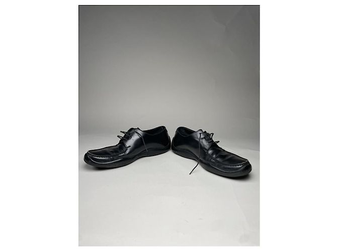 Prada Collision 19LR schwarze Lackleder-Sneaker - Ansicht 5