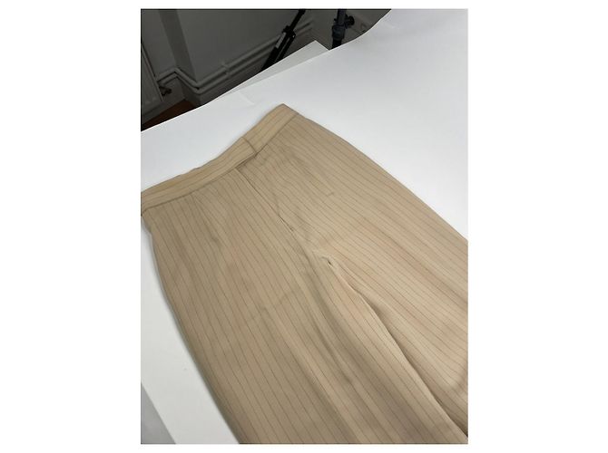 Calça de lã bege Balenciaga - vista 5