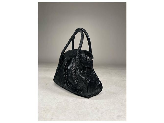 Borsa a mano in pelle nera Giorgio Armani Nero - vista 2