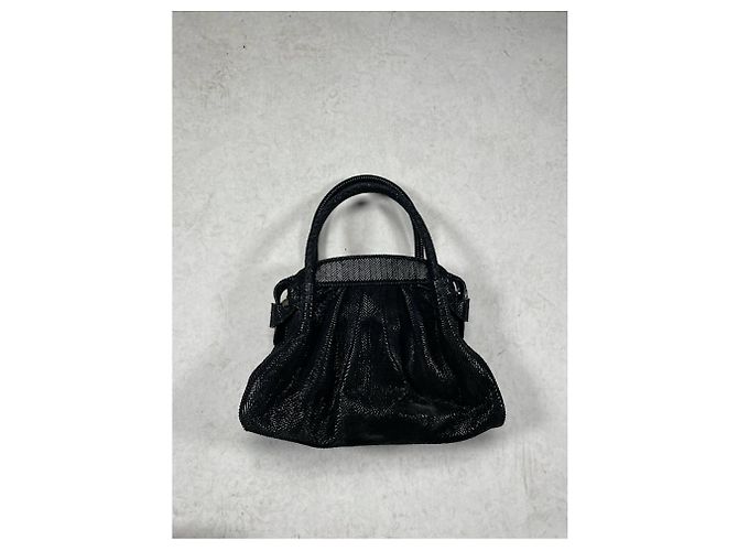 Borsa a mano in pelle nera Giorgio Armani Nero - vista 4