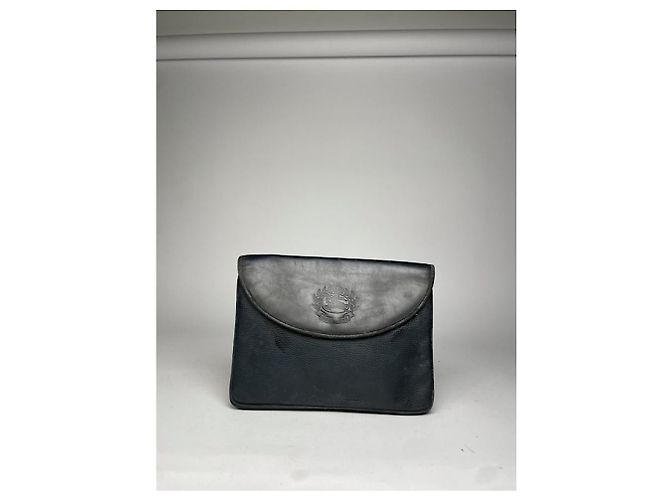 Clutch in pelle nera Burberry Nero - vista 5