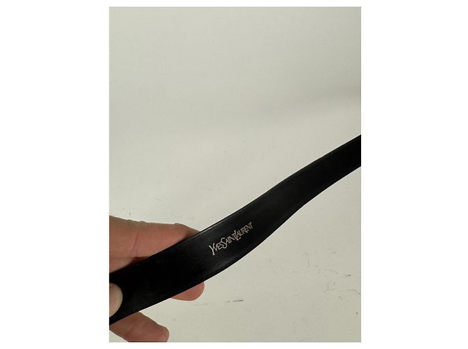 Cinturón de cuero negro Yves Saint Laurent - vista 5