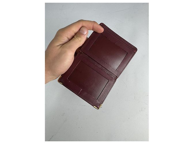 Borsa in pelle bordeaux Cartier Bordò - vista 3