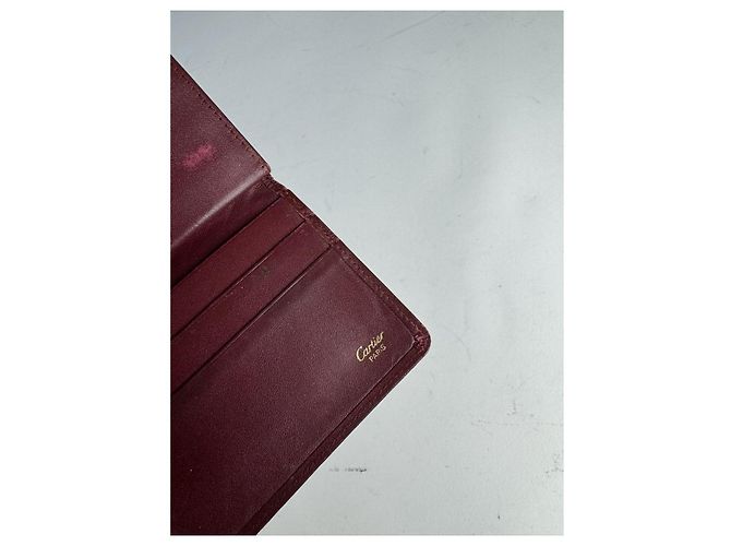 Borsa in pelle bordeaux Cartier Bordò - vista 5