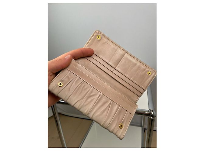 Prada Beiger Leder Geldbeutel - Ansicht 5