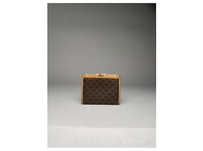 Céline Celine Triomphe Vintage Brown Leather Wallet - view 2