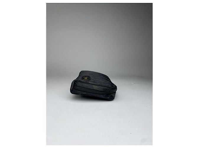 Autre Marque Nicht signierte schwarze Polyester-Clutch - Ansicht 3