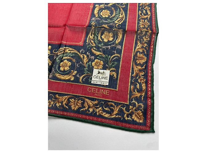 Céline Pañuelo de seda roja Celine - vista 3