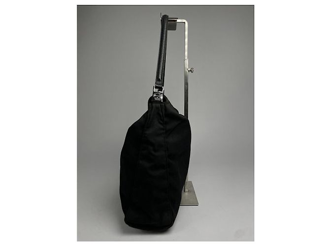 Gucci Jackie Vintage Handtasche aus schwarzem Polyester - Ansicht 5