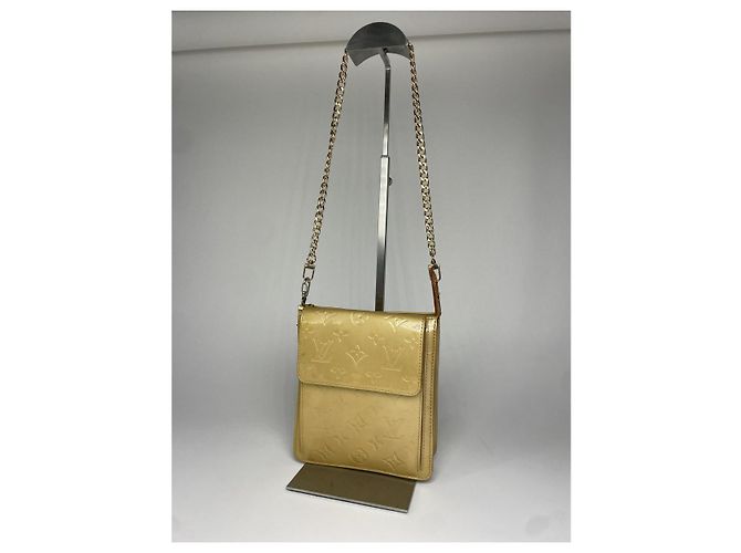 Louis Vuitton Ambre Gelbe Lackleder-Handtasche - Ansicht 3