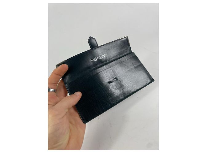 Borsa in pelle turchese Yves Saint Laurent - vista 3